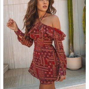 Vici Lumineers Paisley Halter Dress